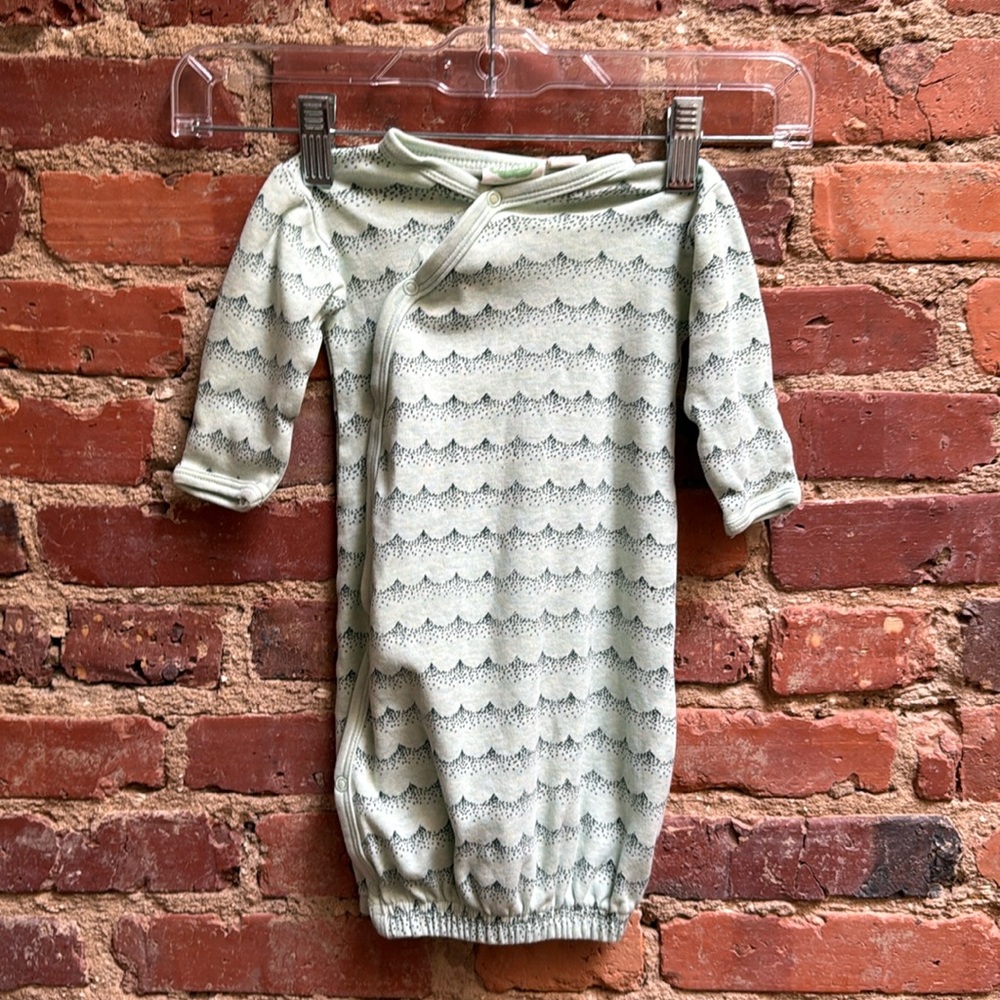 Parade Organics 100% Cotton Nightgown, 0-3 months, light green